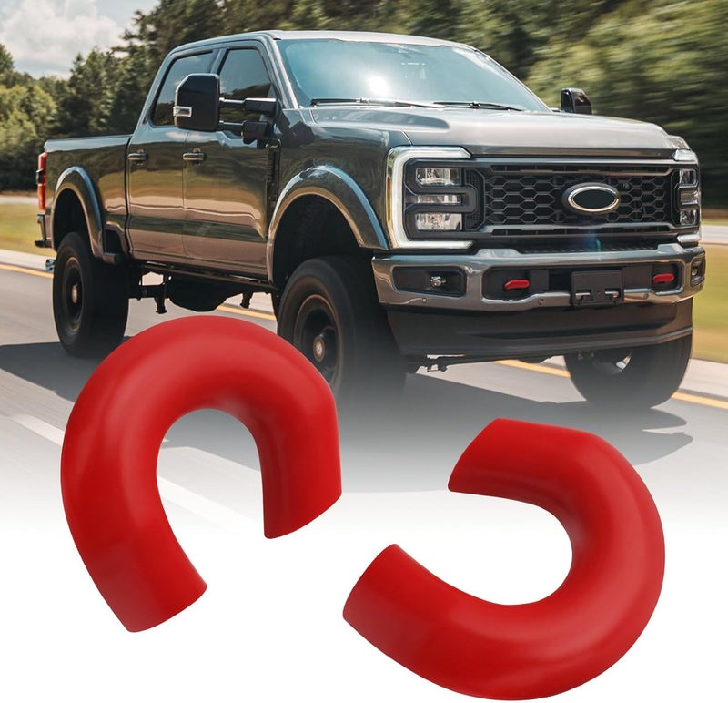 TECHPICCO Tow Hooks Covers for Ford Super Duty F250 F350 F450 2017-2026 Compatible with Ford Super Duty F250 F350 F450 Accessories 2017-2026 (Red) - Image 1